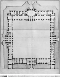 Conception des bâtiments orientaux du Louvre, de 